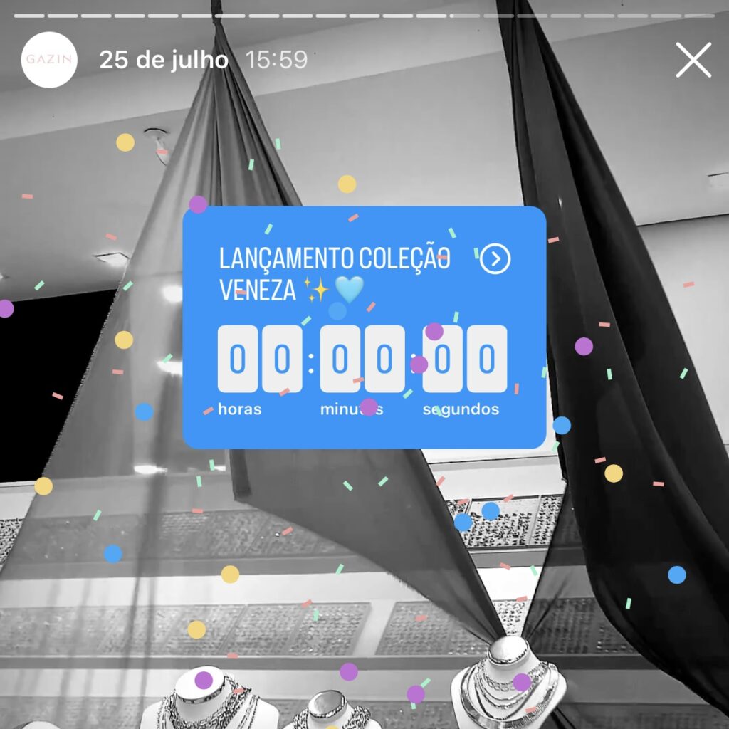 contagem regressiva no instagram