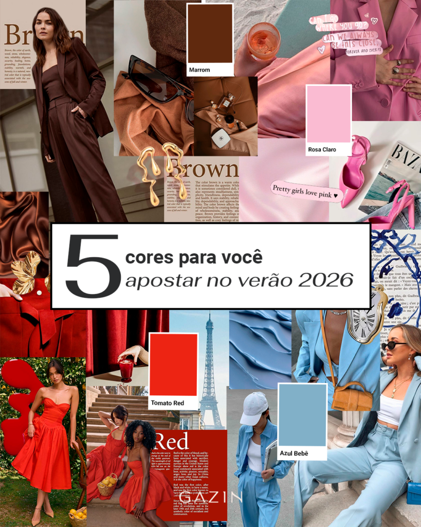 5 cores para você arrasar no verão de 2026. Com muito estilo e frescor.